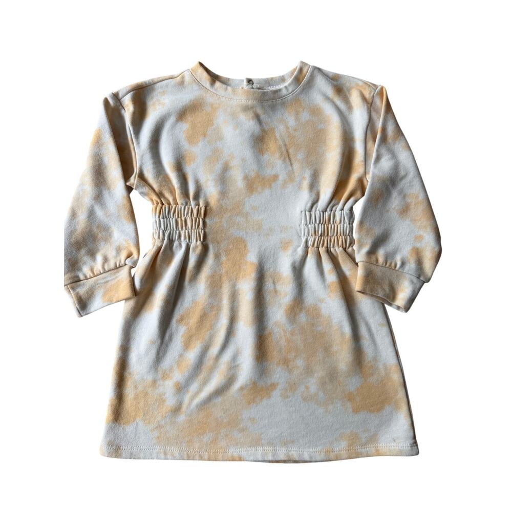 Grayson Collective Tie-Dye Smocked Waist Sweatshirt Dress Girls 5T
